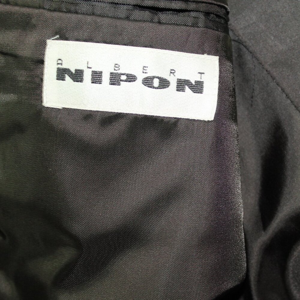 Albert Nipon Mens Black Brown Houndstooth Wool Bl… - image 3